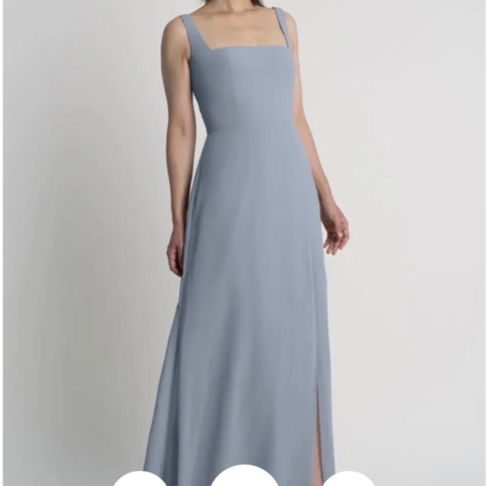 Jenny yoo Jenna dress, luxe chiffon, in bluebell (size 6)